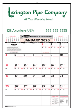 BidMaster® Wall Calendar - 2027