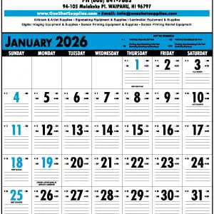 BidMaster Jr. Calendar - 2026
